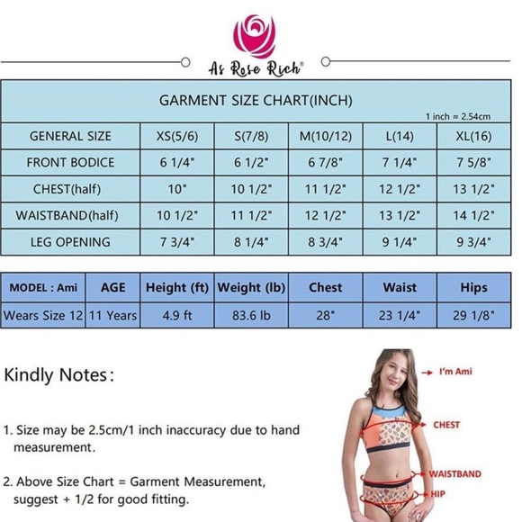 Girls 2-Piece Colorblock Swimsuit, Size Small - Picture 5 of 5